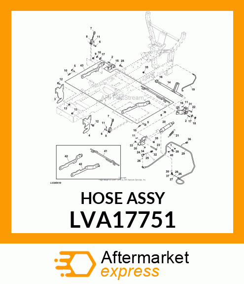 HYDRAULIC HOSE, HOSE, MID LVA17751