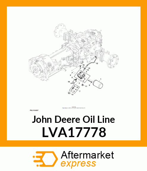 OIL LINE, CLUTCH CONTROL 4 SERIES LVA17778