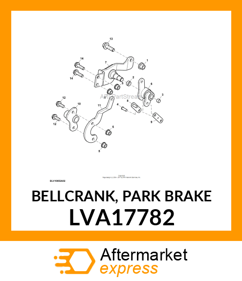 BELLCRANK, PARK BRAKE LVA17782