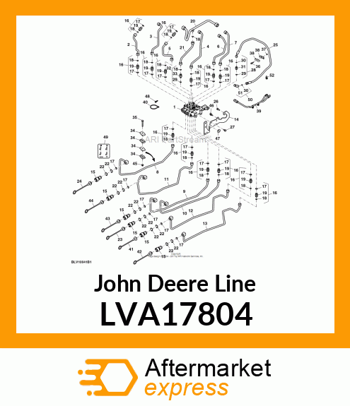 LINE,HYDRAULIC DIVERTER E1 TO FRONT LVA17804