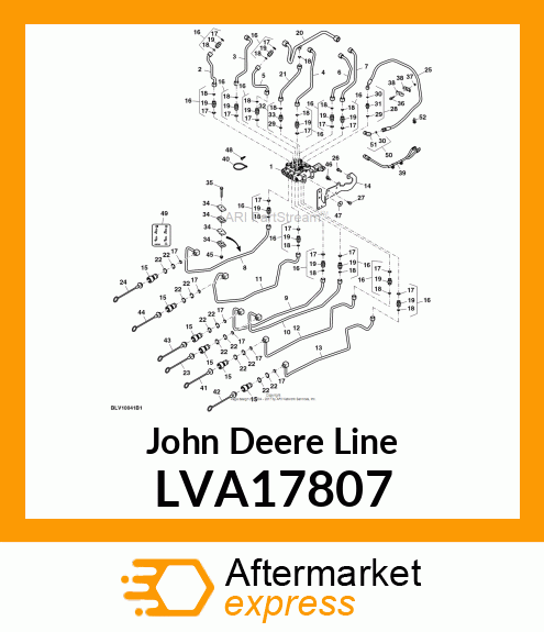 LINE,HYDRAULIC DIVERTER F1 TO FRONT LVA17807