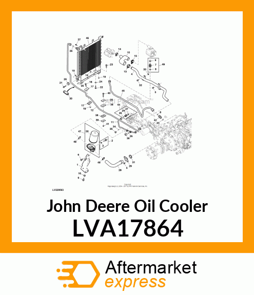 OIL COOLER X40 LVA17864