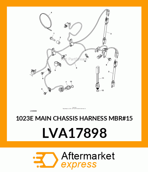 1023E MAIN CHASSIS HARNESS LVA17898