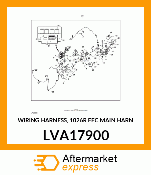 WIRING HARNESS, 1026R EEC MAIN HARN LVA17900