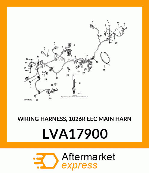 WIRING HARNESS, 1026R EEC MAIN HARN LVA17900