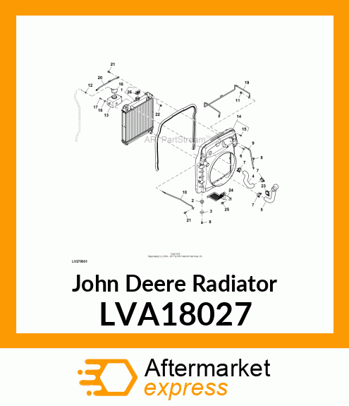 RADIATOR, 2 LVA18027