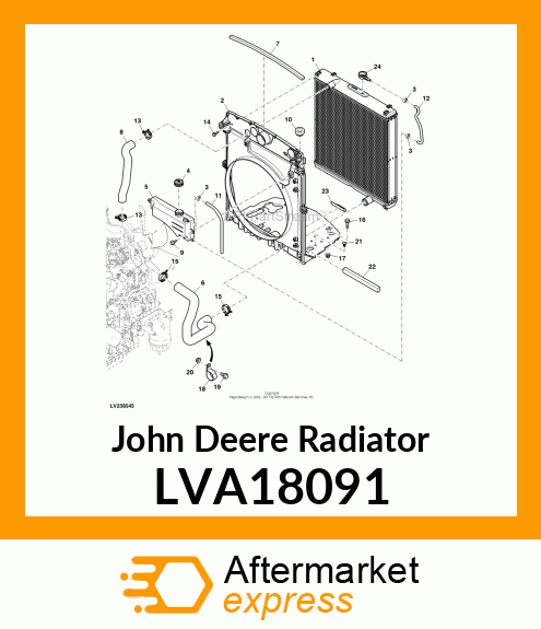 RADIATOR, HIGH HORSEPOWER LVA18091