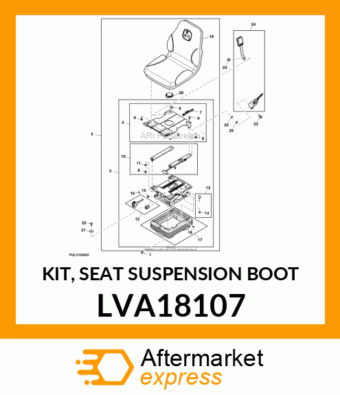 KIT, SEAT SUSPENSION BOOT LVA18107