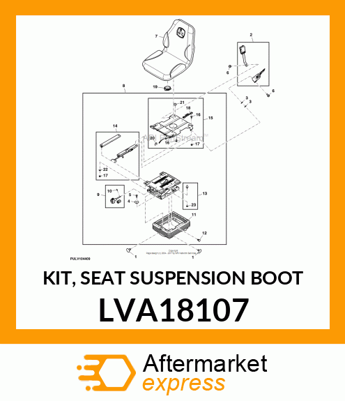 KIT, SEAT SUSPENSION BOOT LVA18107