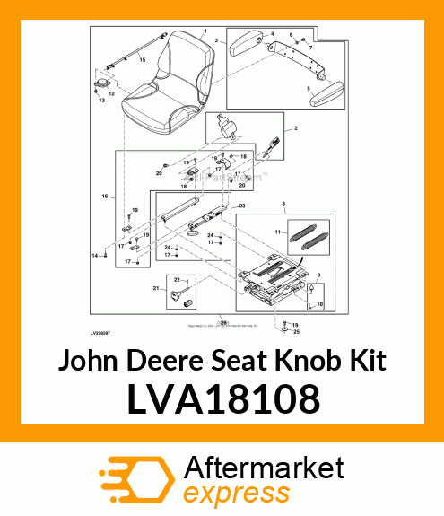 KIT, SEAT ADJUSTMENT KNOBS LVA18108