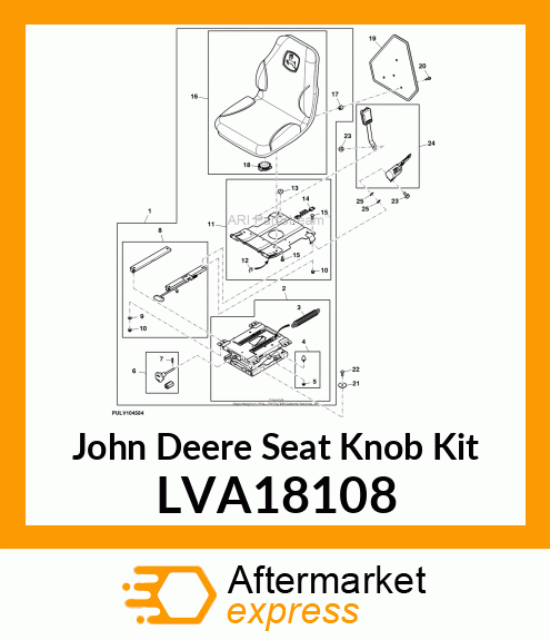 KIT, SEAT ADJUSTMENT KNOBS LVA18108