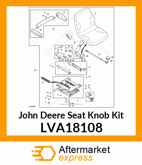 KIT, SEAT ADJUSTMENT KNOBS LVA18108