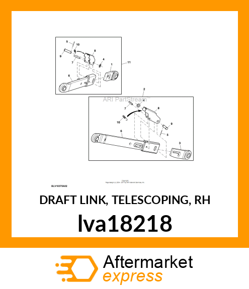 DRAFT LINK, TELESCOPING, RH lva18218