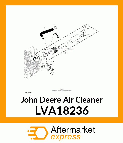 AIR CLEANER, 6 INCH W/PRESSURE SWIT LVA18236