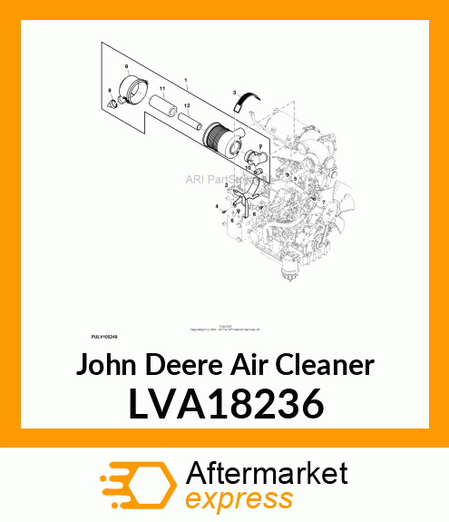 AIR CLEANER, 6 INCH W/PRESSURE SWIT LVA18236