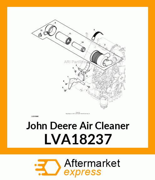 AIR CLEANER, 6 INCH W/OUT PRES SWIT LVA18237