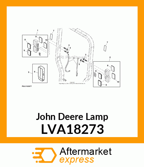 RH TURN/WARNING ROPS LAMP LVA18273