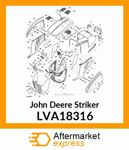 LATCH, HOOD STRIKER LVA18316