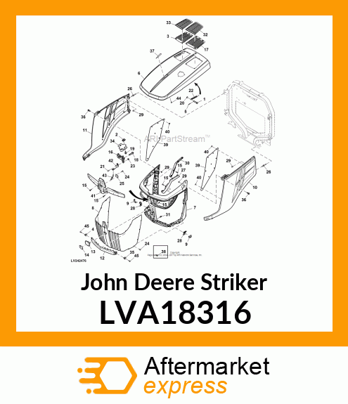 LATCH, HOOD STRIKER LVA18316