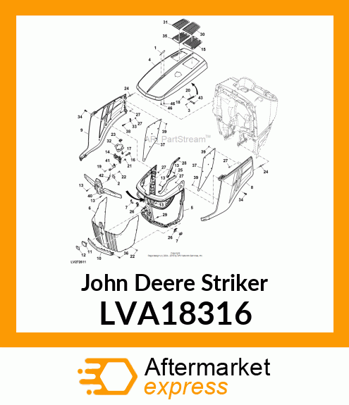 LATCH, HOOD STRIKER LVA18316