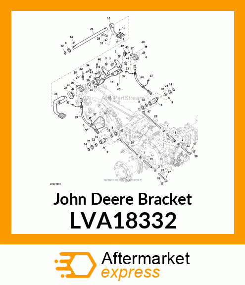 BRACKET, LH BRAKE CABLE LVA18332