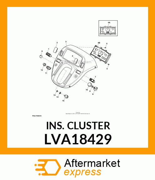 INSTRUMENT CLUSTER MBR15 (3X20) LVA18429