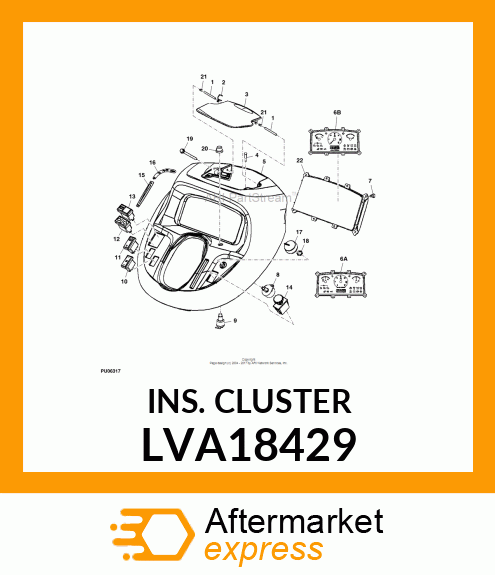 INSTRUMENT CLUSTER MBR15 (3X20) LVA18429