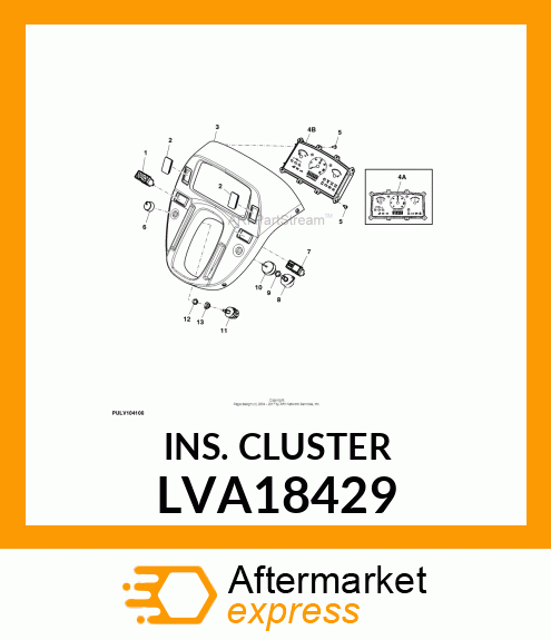 INSTRUMENT CLUSTER MBR15 (3X20) LVA18429