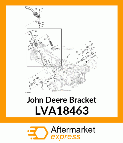 BRACKET, WIREFORM, COUPLER, CAB LVA18463