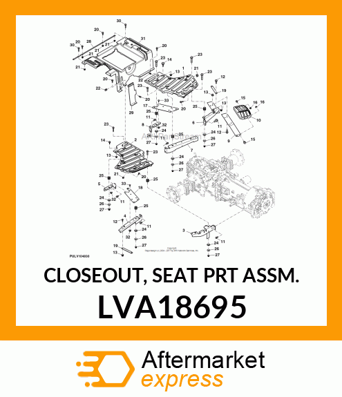 CLOSEOUT, SEAT PRT ASSM. LVA18695