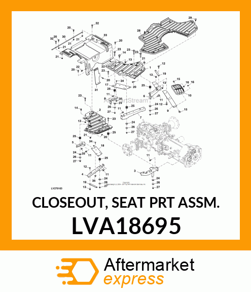 CLOSEOUT, SEAT PRT ASSM. LVA18695