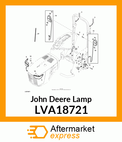 RH TURN/WARNING ROPS PRM LAMP LVA18721
