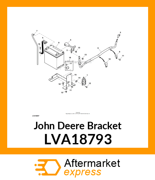 X35 BATTERY TRAY CLIP LVA18793