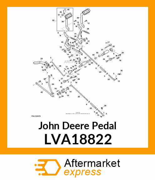 PEDAL, PRT BRAKE PEDAL WELDMENT, LH LVA18822