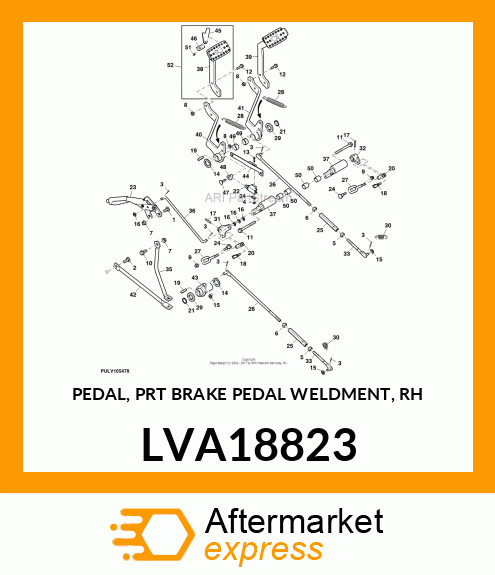 PEDAL, PRT BRAKE PEDAL WELDMENT, RH LVA18823