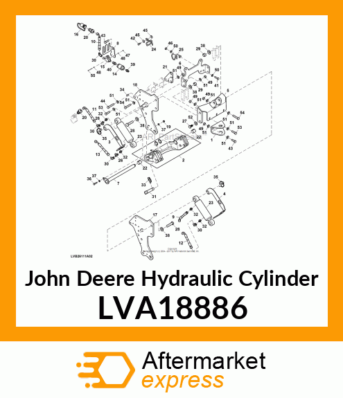 HYDRAULIC CYLINDER, CYLINDER, 1026R LVA18886