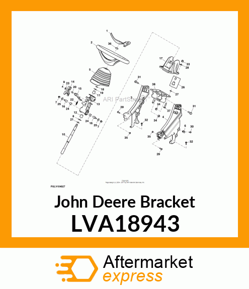 BRACKET, TILT COLUMN/STEERING VALVE LVA18943