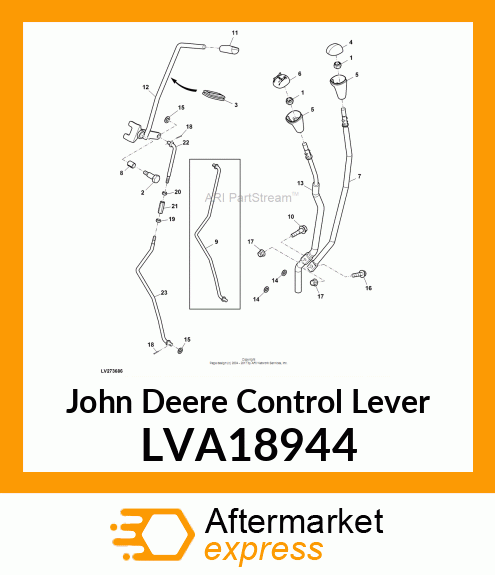 CONTROL LEVER, PRT SHUTTLE, OS LVA18944