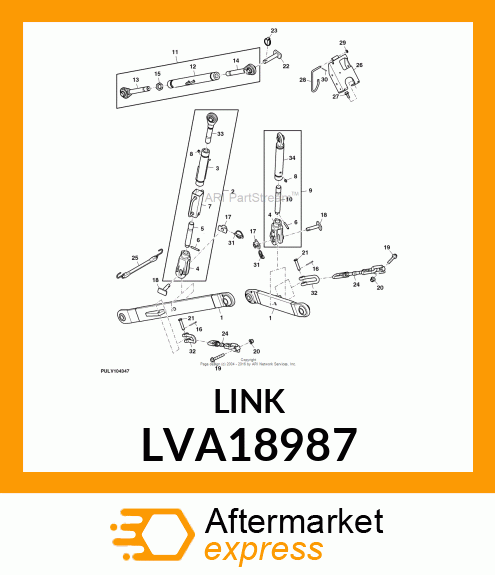 DRAFT LINK ASSEMBLY, 4M/4R LVA18987