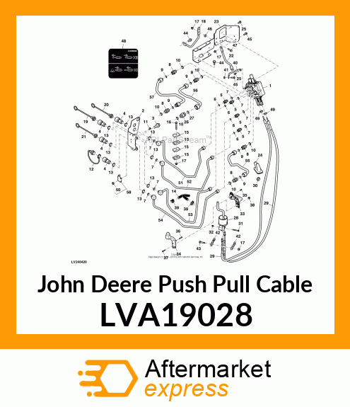 PUSH PULL CABLE, JOY STICK CONTROL LVA19028