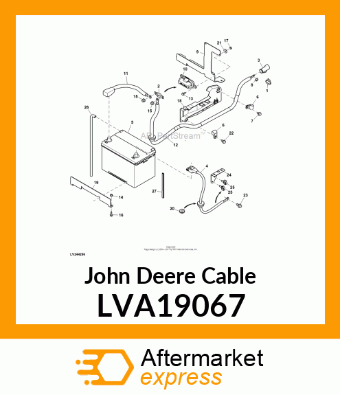 CABLE, NEGATIVE BATTERY (X40) OS LVA19067