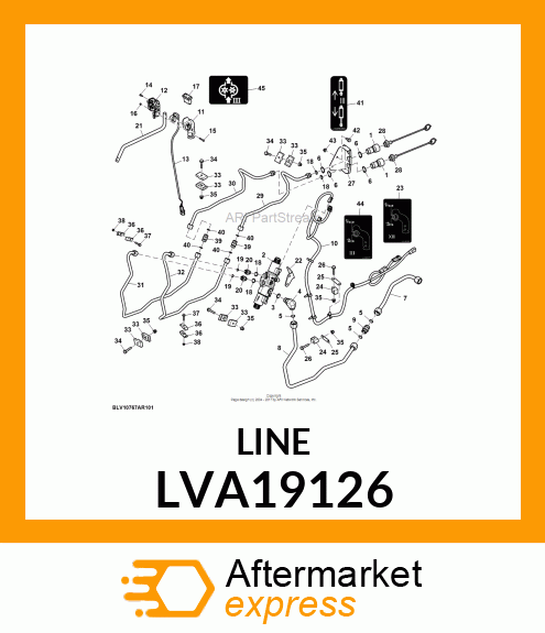 OIL LINE, 3RD SCV A3 TO REAR, 4M LVA19126