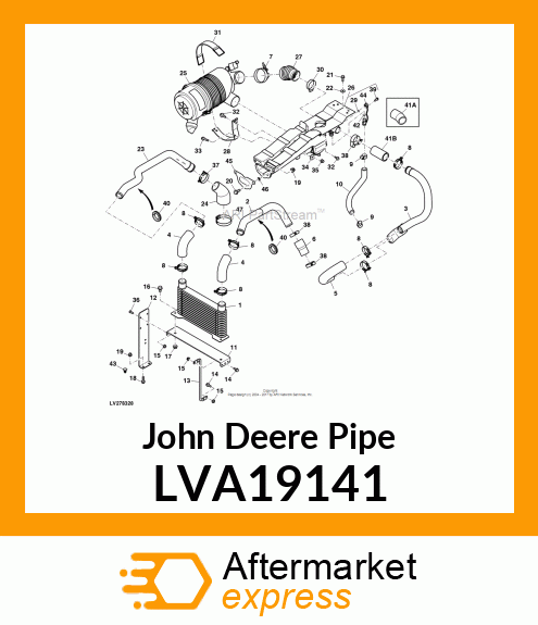 PIPE, CAC TO INTAKE, OS DOM LVA19141