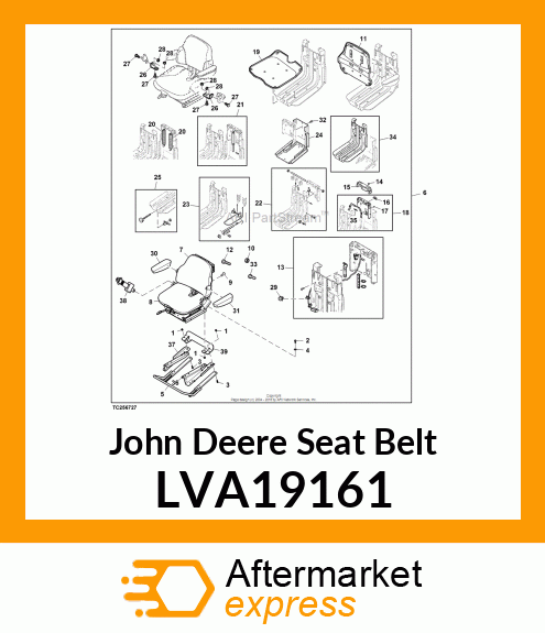 SEAT BELT, BELT, SEAT, ASSEMBLY LVA19161