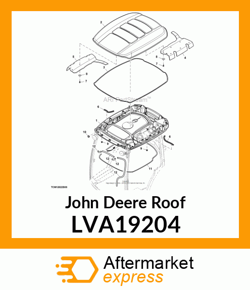 ROOF, OUTER, W/ INSERTS LVA19204