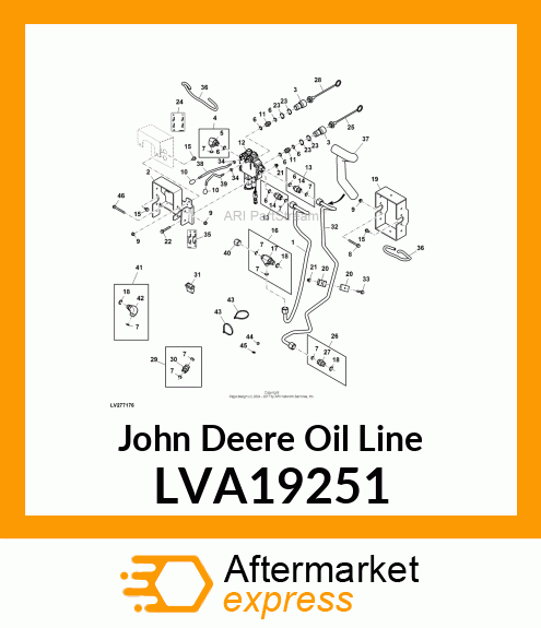 OIL LINE, DUAL REAR TO RCV LVA19251