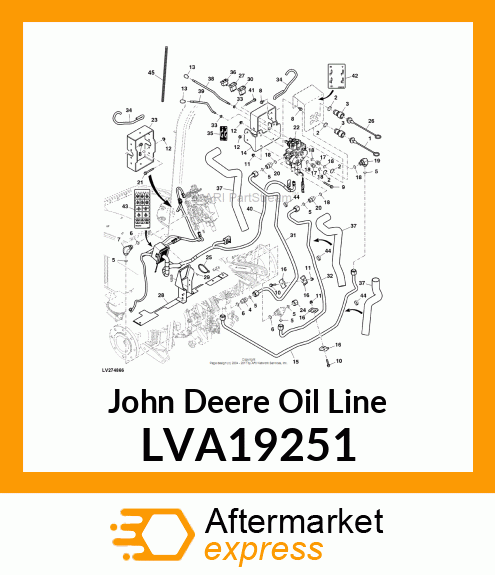 OIL LINE, DUAL REAR TO RCV LVA19251