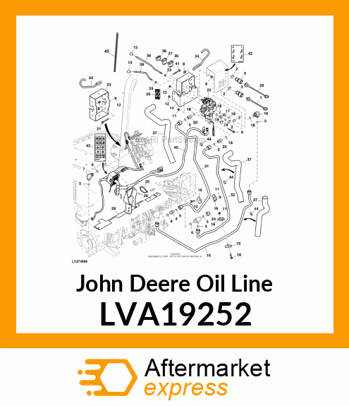 OIL LINE, DUAL REAR TANK TO RCV LVA19252