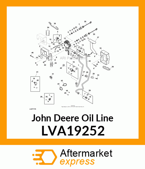 OIL LINE, DUAL REAR TANK TO RCV LVA19252