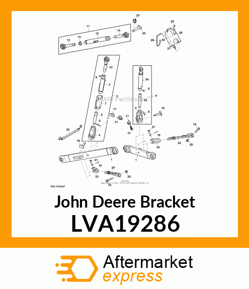 BRACKET, TOP LINK RETAINER LVA19286